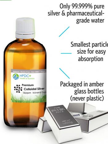 Colloidal & Ionic Silver 10 PPM 50ml Natural Antimicrobial, Antibacterial & Immune Boost