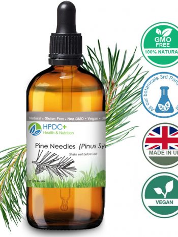 Pine Needles Tincture with Glass Pipette Dropper Precise Daily Dosing Natural Immune Support