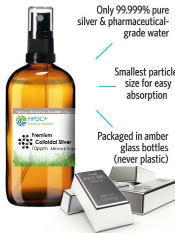 Colloidal & Ionic Silver 10 PPM Spray 100ml Easy Apply Natural Antibacterial Spray