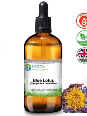 Blue Lotus Organic Tincture Natural Calm, Relaxation & Stress Relief (Alcohol Free)